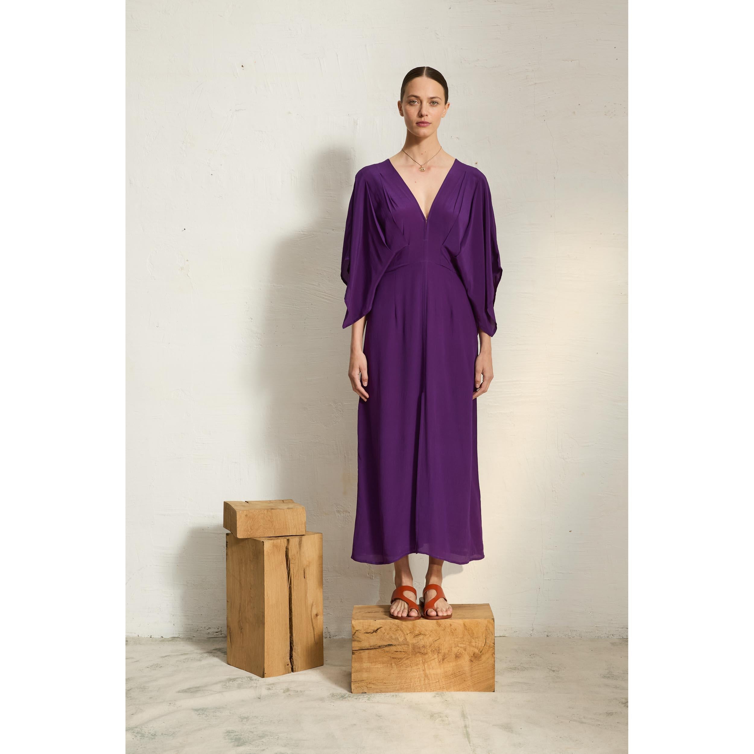 Robe Souane Soie - Ultra Violet