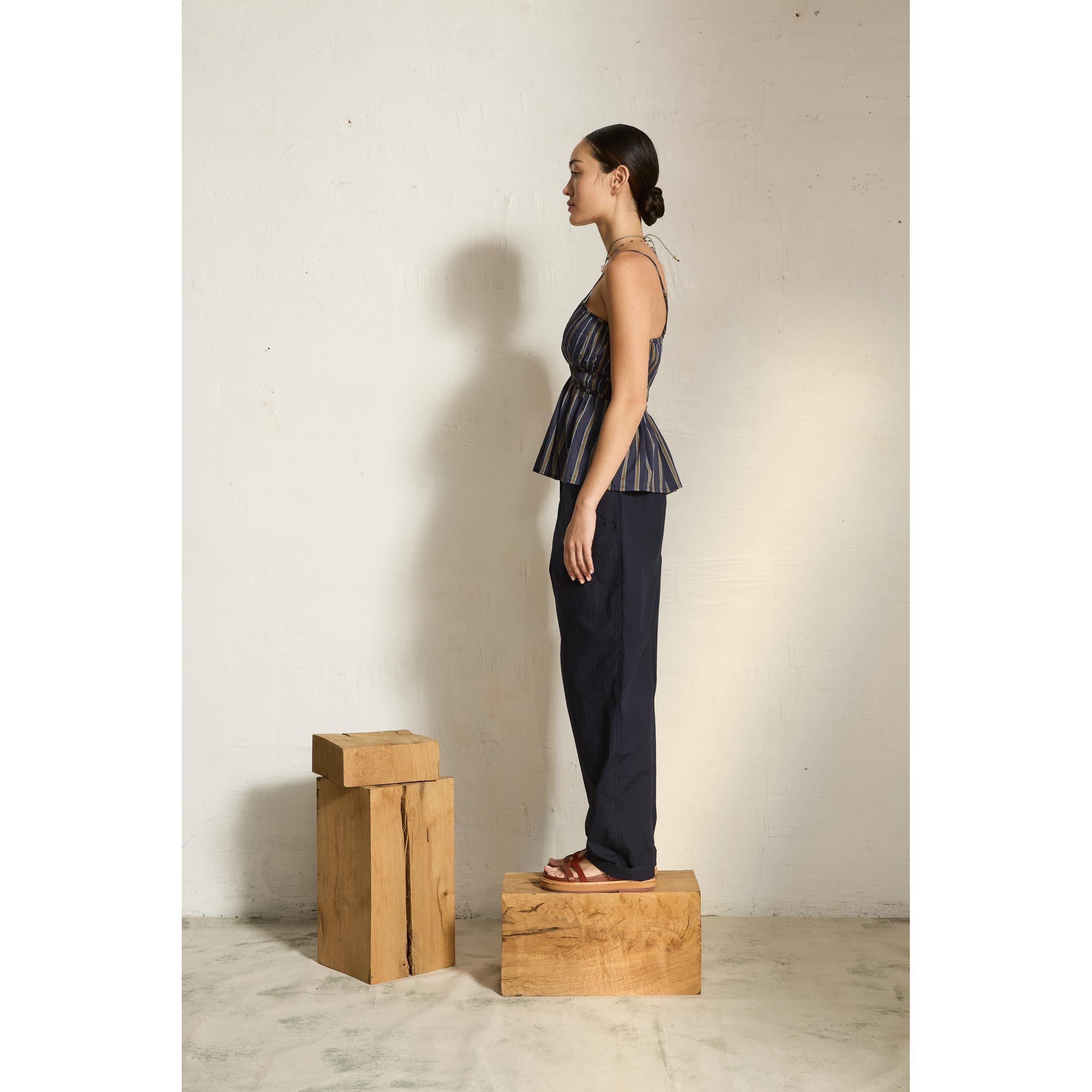 Top Loulou Imprime Pelicano - Army Dark Blue