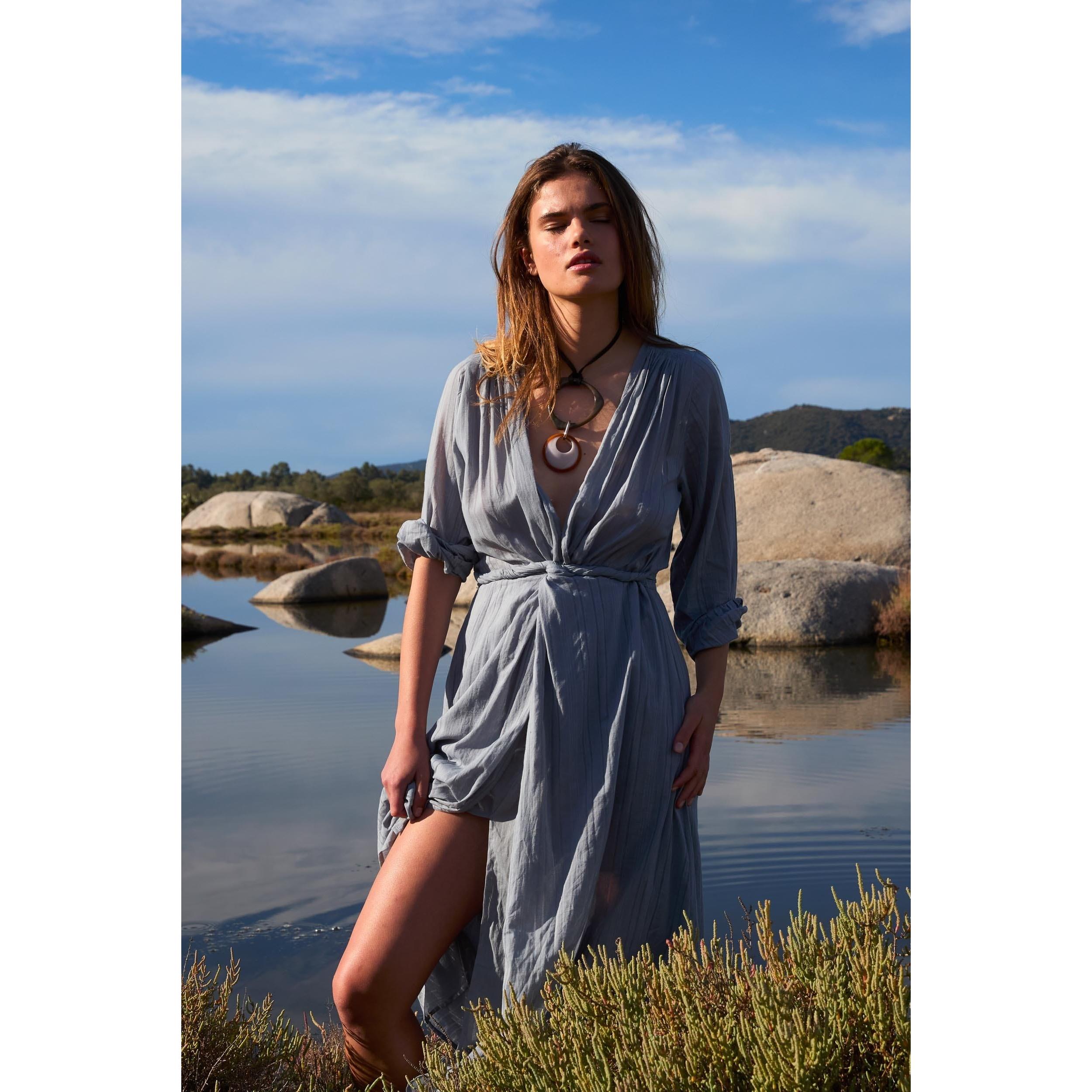 Robe Emmanuelle Ajouree - Mineral Blue