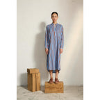 Robe Albane Imprime Pelicano - Light Blue Red