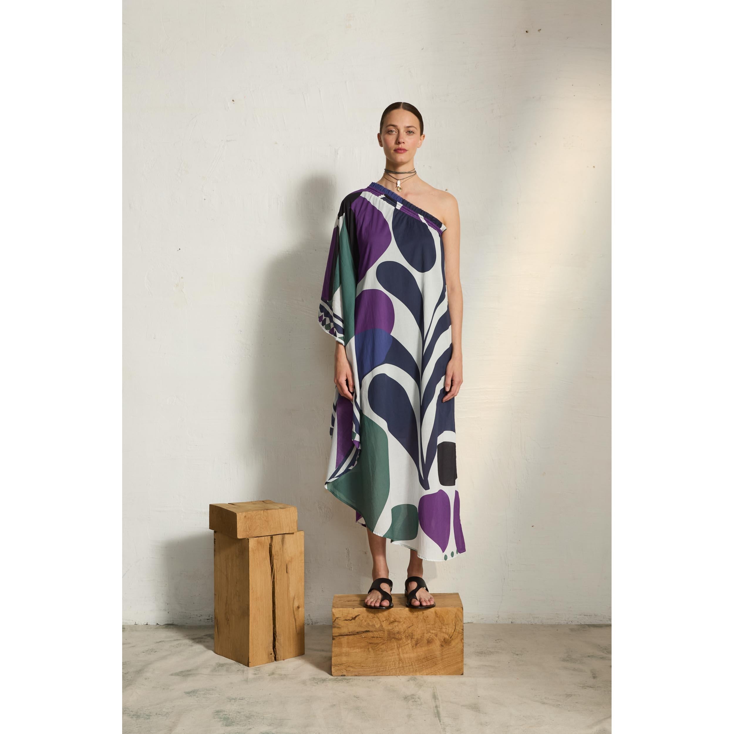 Robe Louna Imprime Riviera - Violet