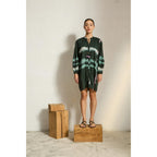 Robe Courte Charlie Imprime Td Check - Ardoise