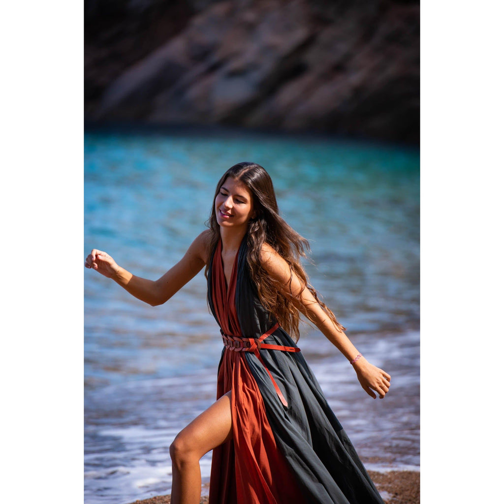 Robe Paréo Malin Long Acacia - Treillis