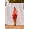 Blouse Odette Imprime Tropical - Flashy Orange