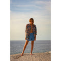 Chemise Fiorina Imprime Tropical - Dusty Blue