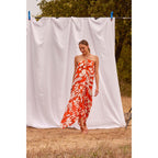 Robe Ivina Imprime Tropical - Flashy Orange