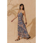 Robe Ivina Imprime Tropical - Dusty Blue
