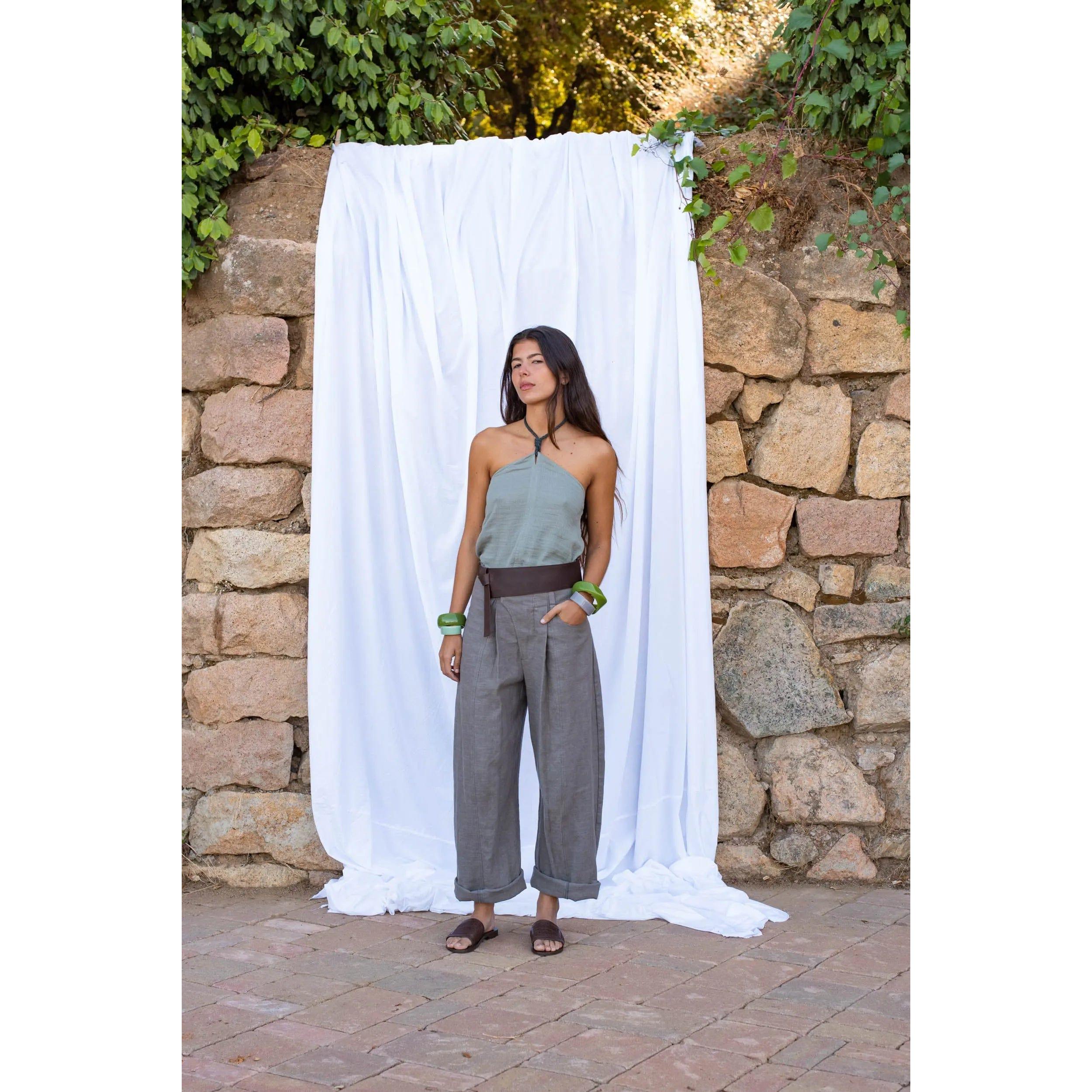 Pantalon Lolo Coton Lin - Laurel Aok