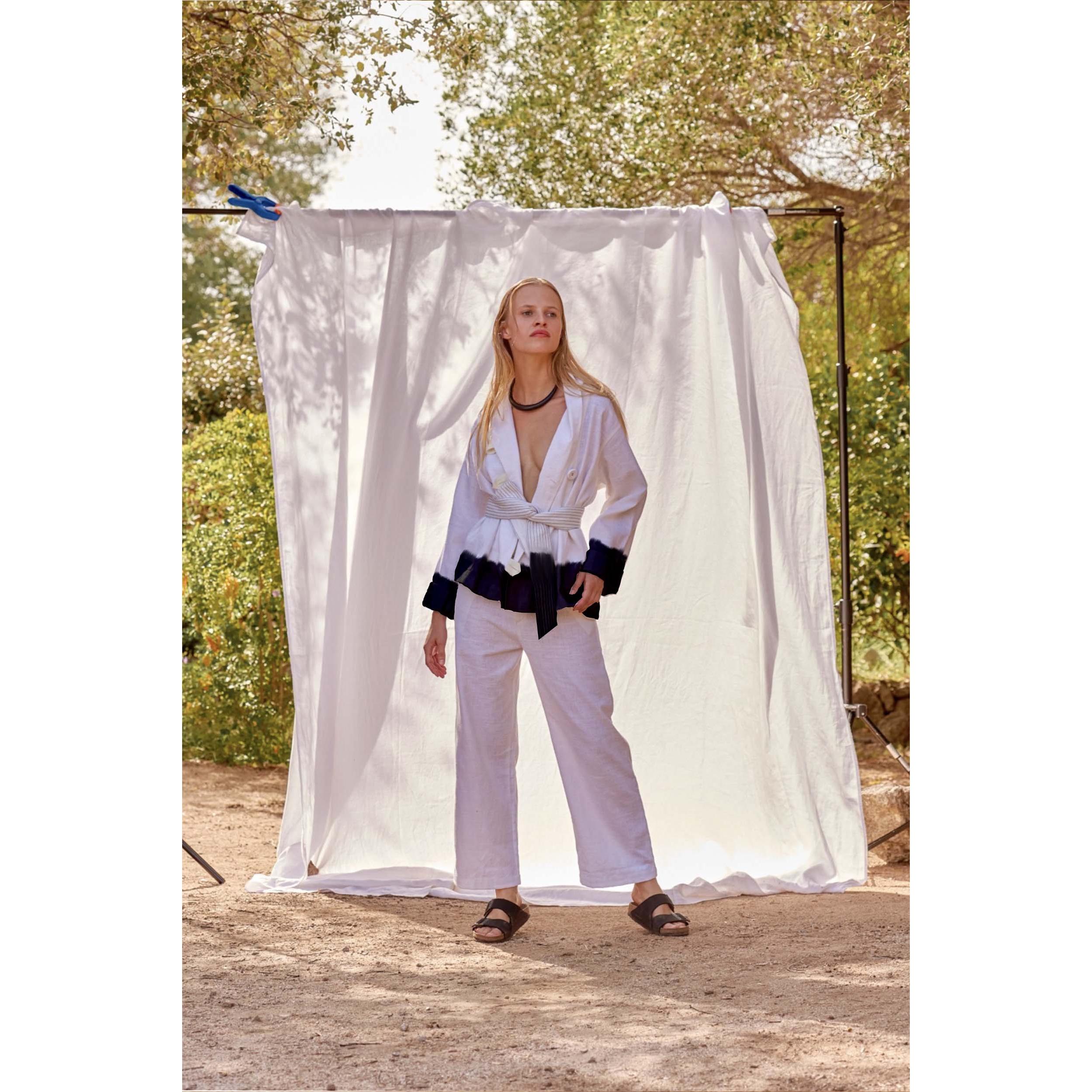 Pantalon Jacky Coton Lin - Ink