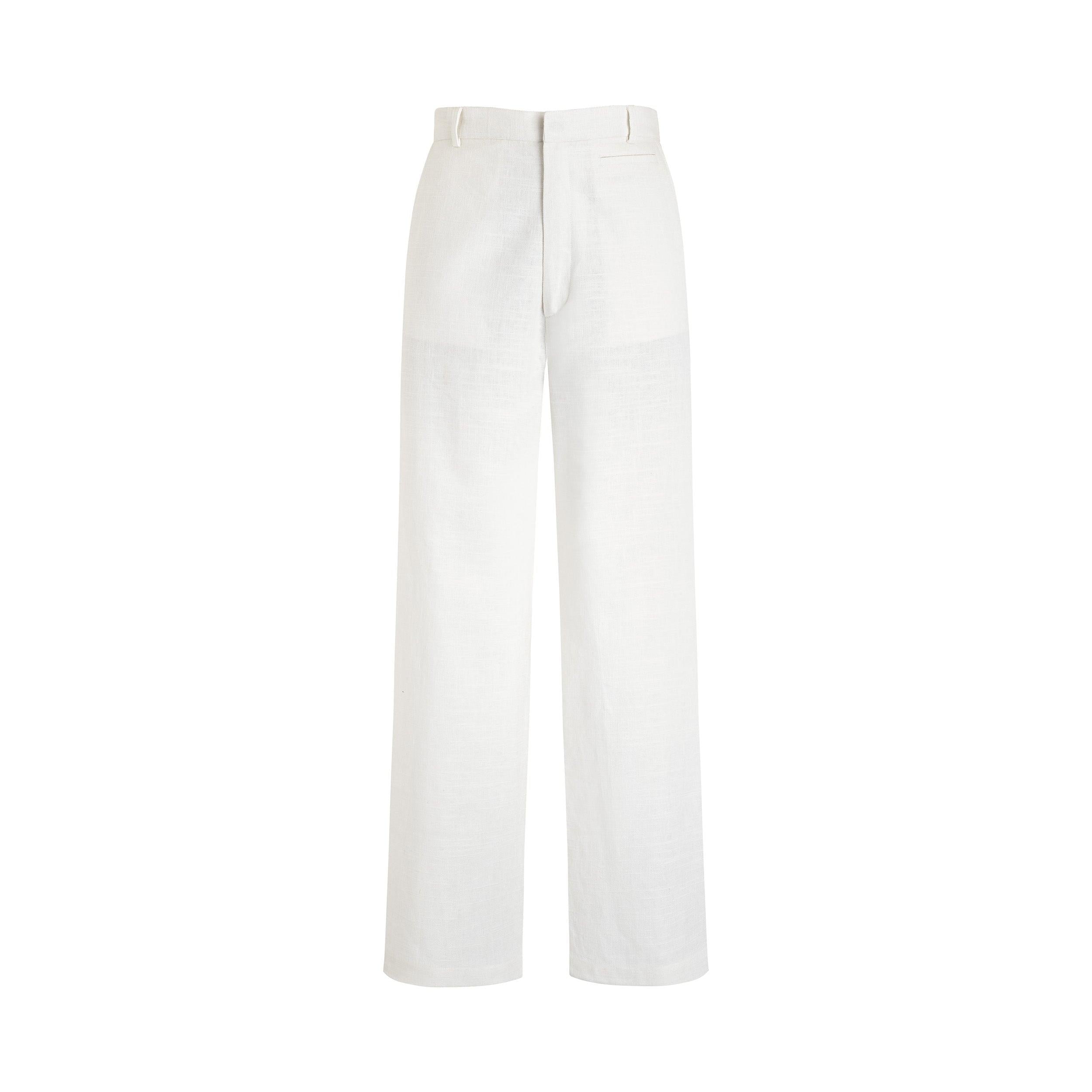Pantalon Jacky Coton Lin - White