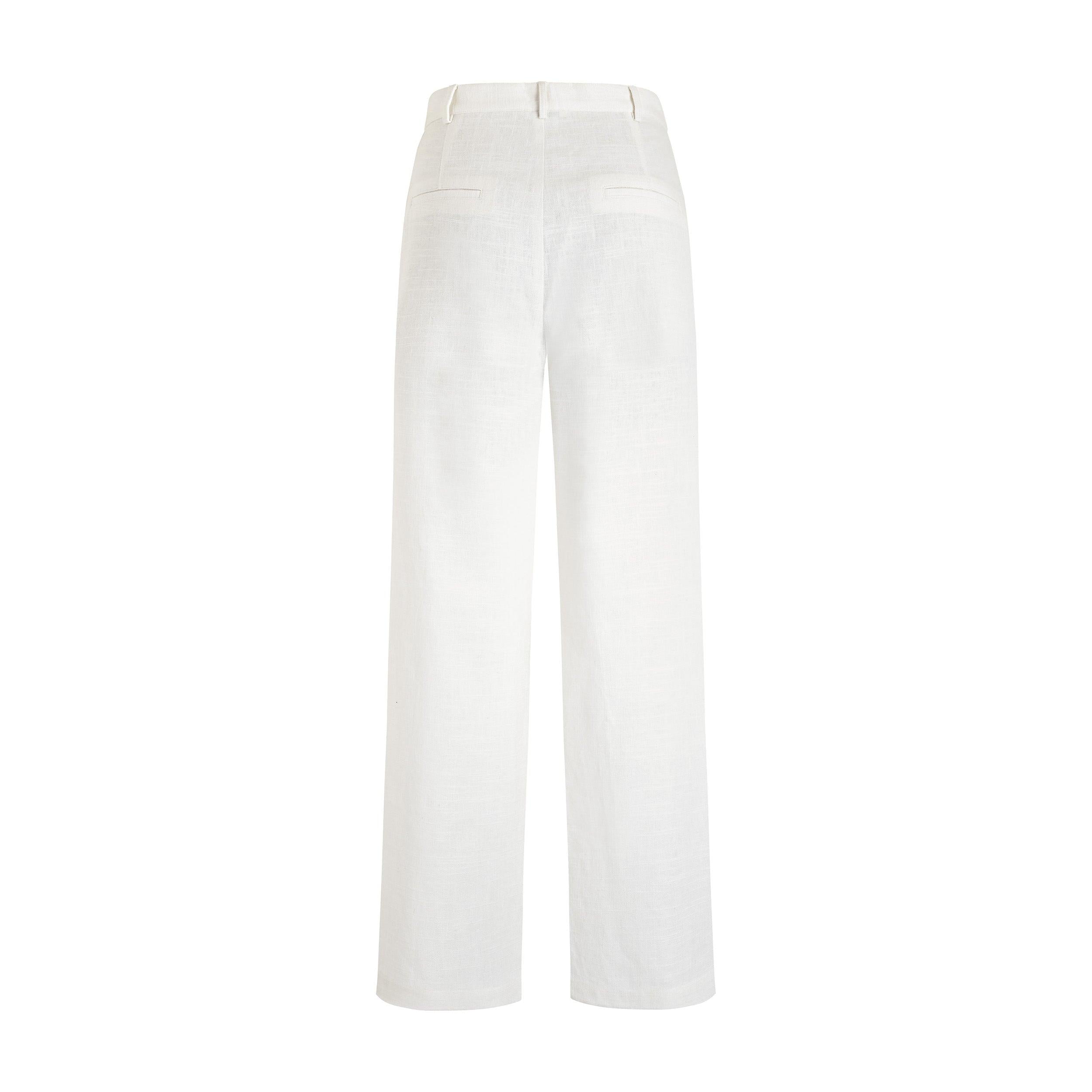 Pantalon Jacky Coton Lin - White