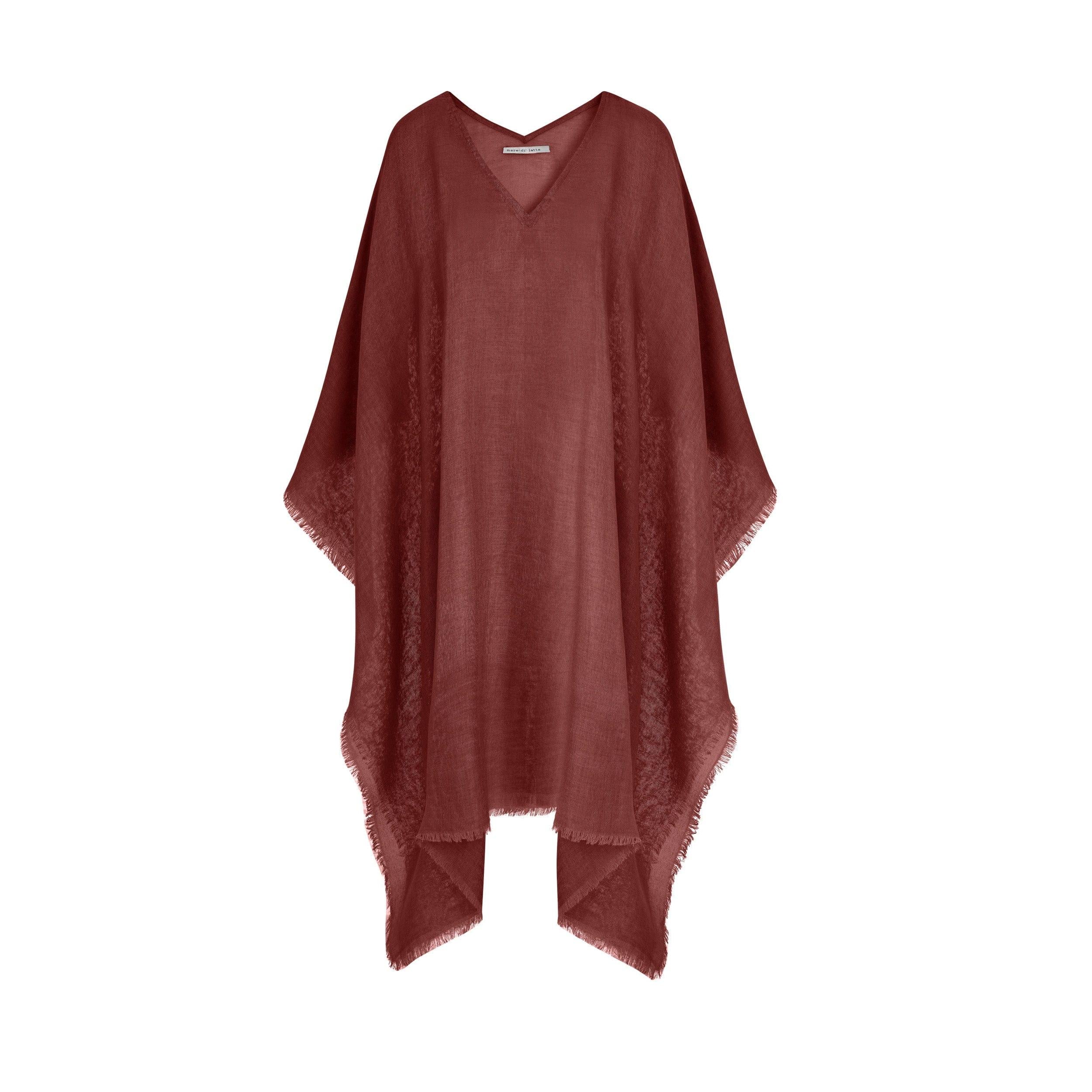 Poncho Court Rafaele Etamine De Laine - Black Tomato