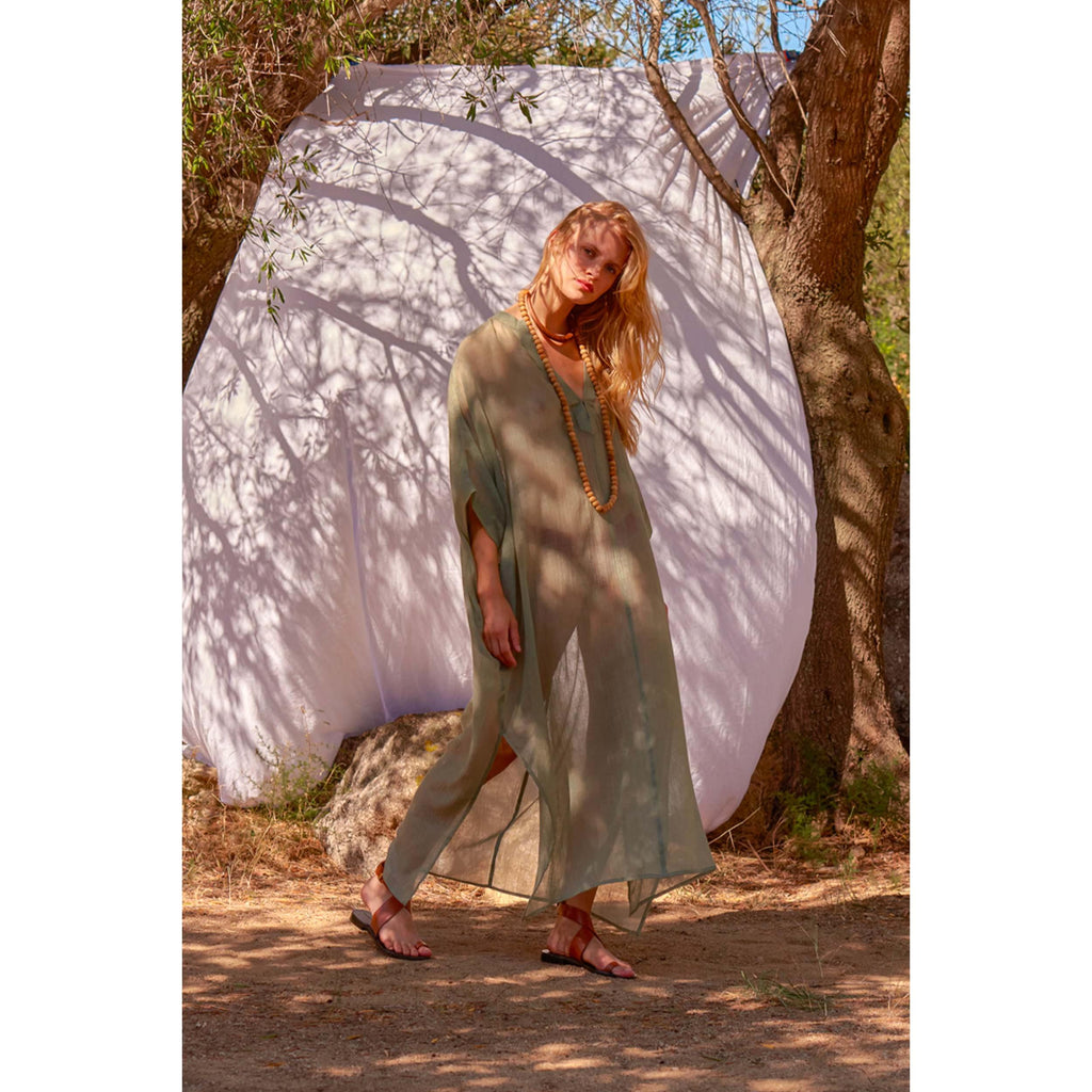 Cafetan Bella Etamine De Laine - Grey
