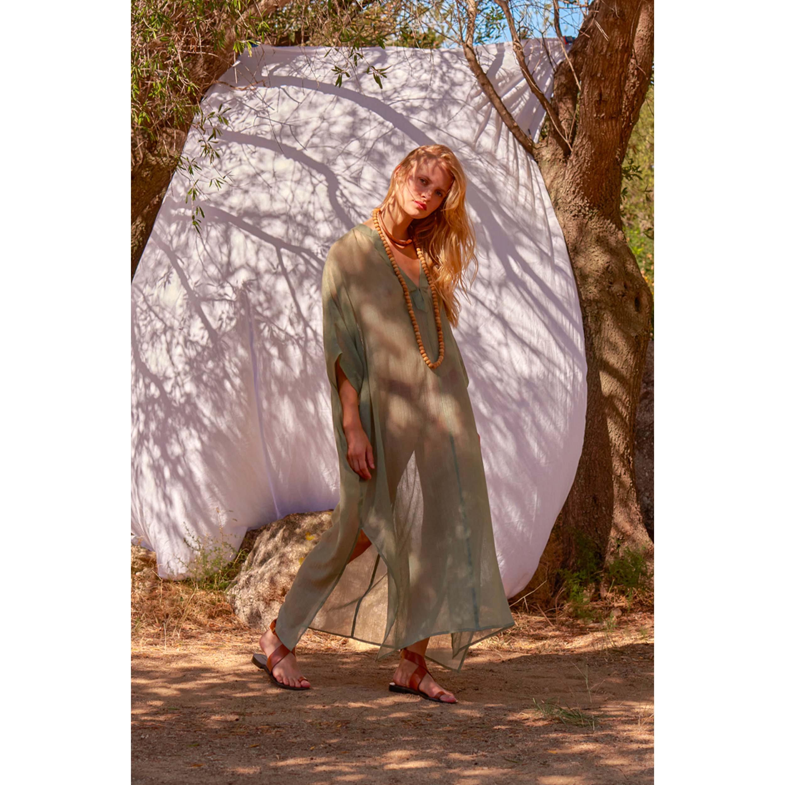 Cafetan Bella Etamine De Laine - Grey