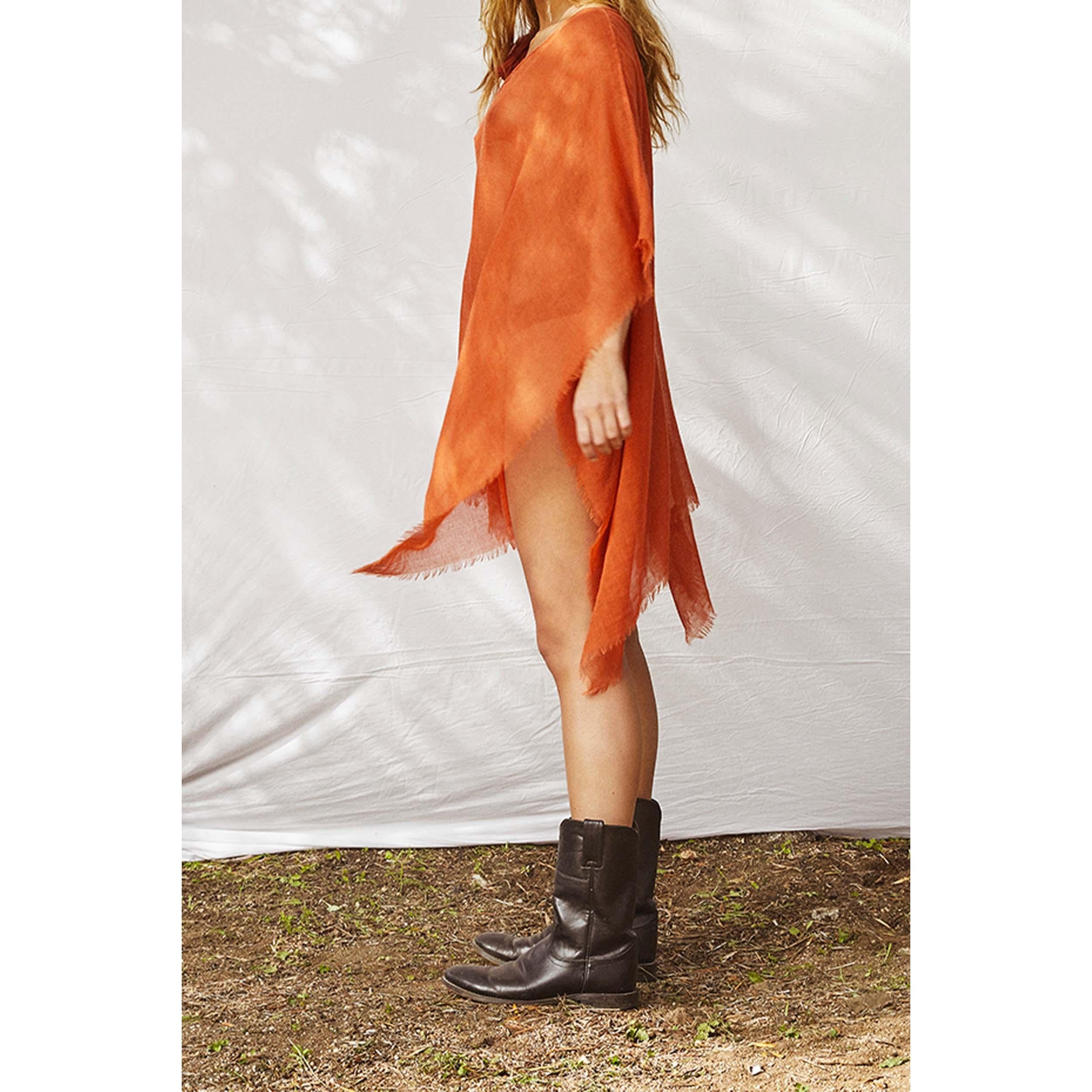 Poncho Court Rafaele Etamine De Laine - Mango