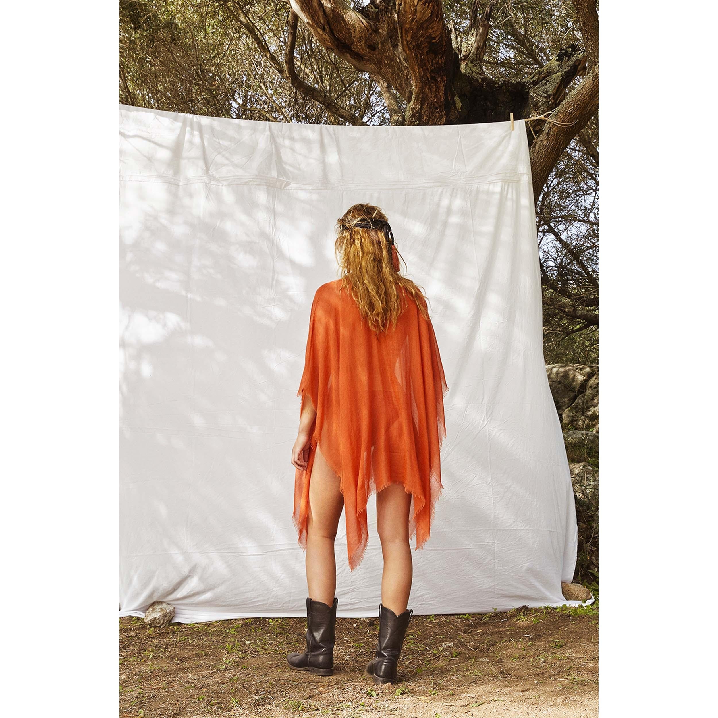 Poncho Court Rafaele Etamine De Laine - Mango