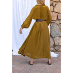 Robe Seraphine Soie - Amber Green