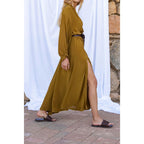 Robe Seraphine Soie - Amber Green