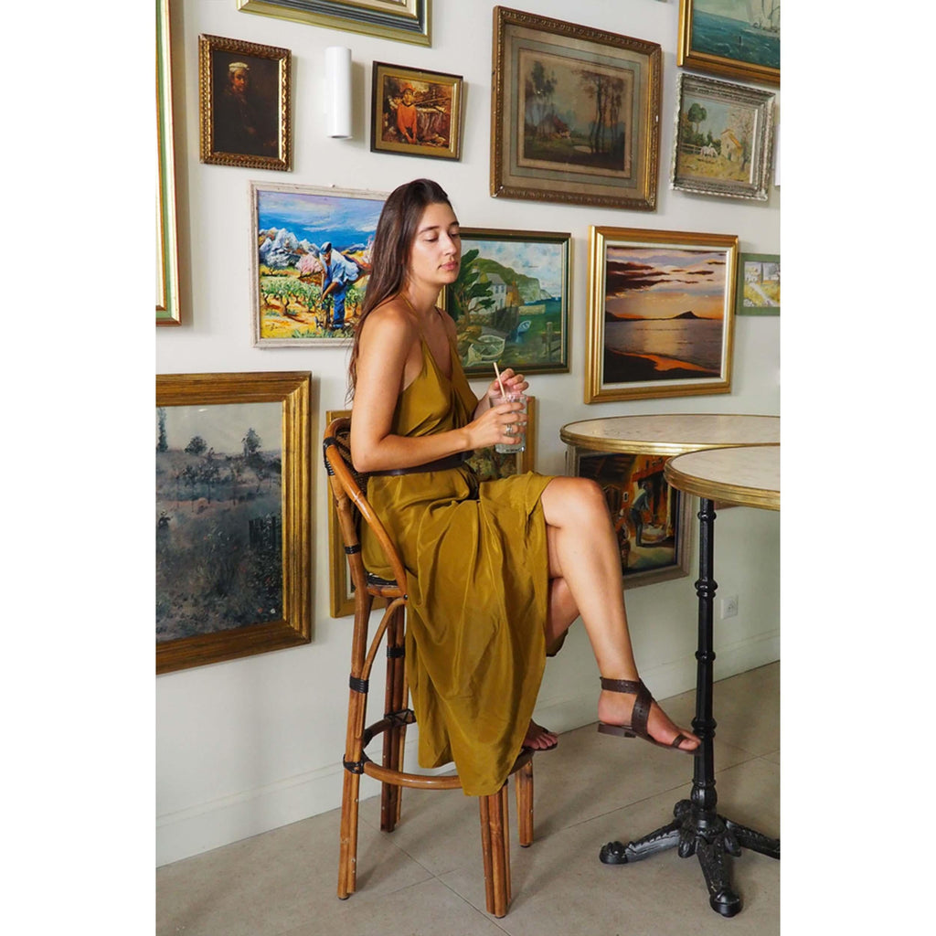 Robe Ivina Soie - Dark Amber