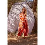 Robe Charlie Imprime Tropical - Flashy Orange