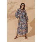 Robe Charlie Imprime Tropical - Dusty Blue