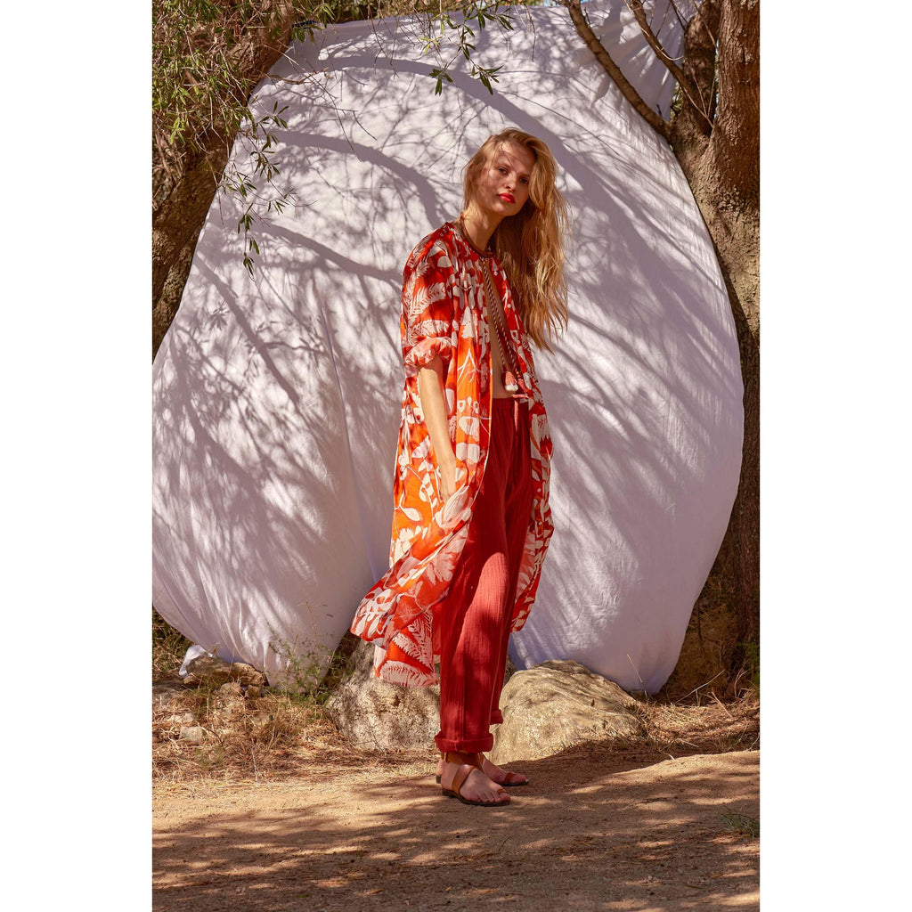 Robe Charlie Imprime Tropical - Flashy Orange