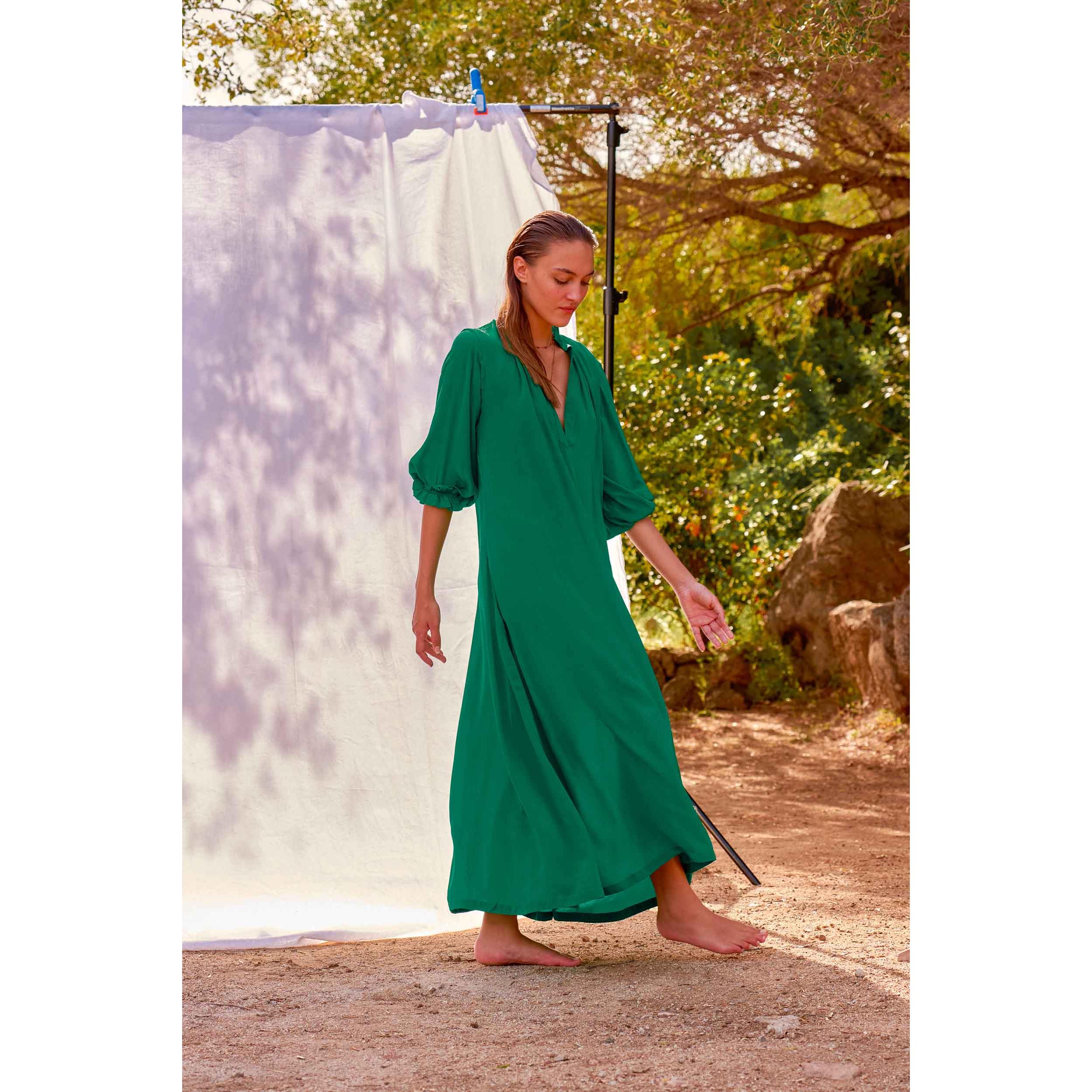 Robe Seraphine Soie - Jollygreen