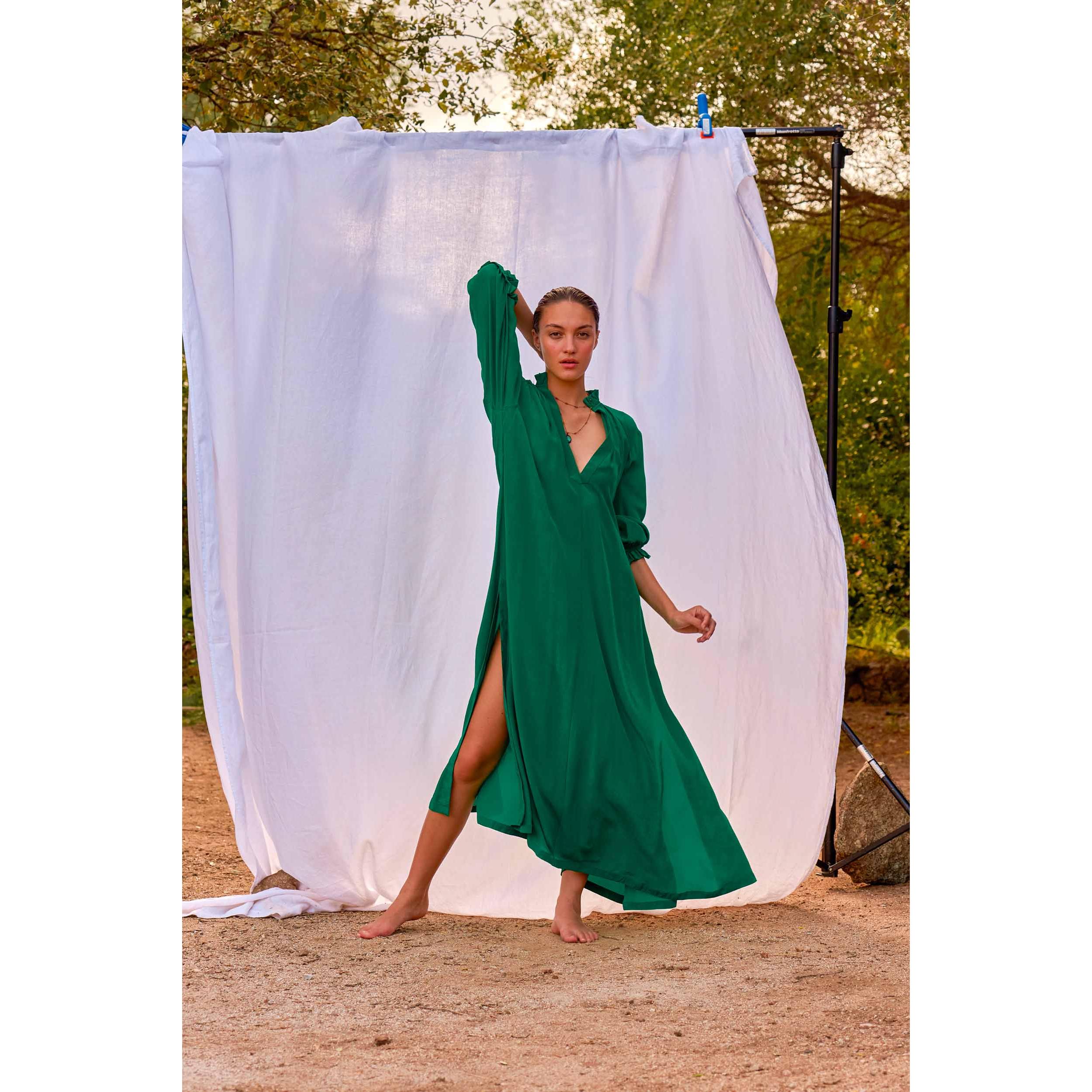 Robe Seraphine Soie - Jollygreen