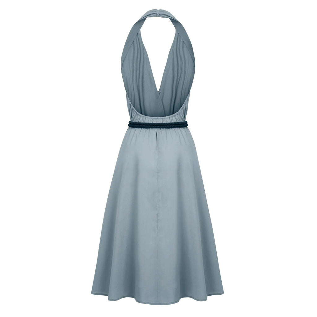 Robe Paréo Malin Mi-Long Aline - Sky Blue