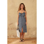 Robe Pila Imprime Shibori - Bleu
