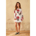 Robe Courte Molly Imprime Indian Flowers - Redclay