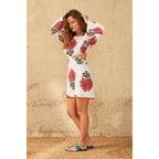 Robe Courte Molly Imprime Indian Flowers - Redclay