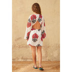 Robe Courte Molly Imprime Indian Flowers - Redclay