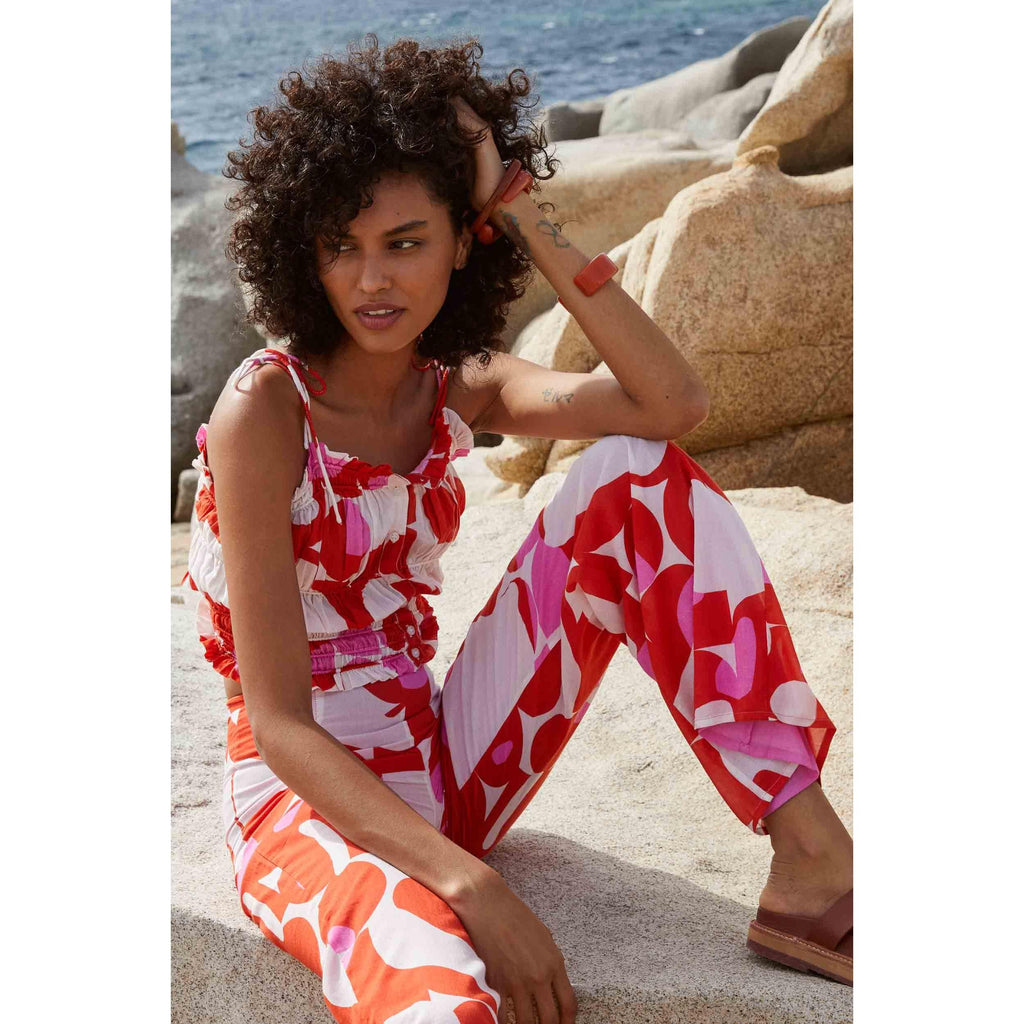 Top Paule Imprime Seventies - Pink