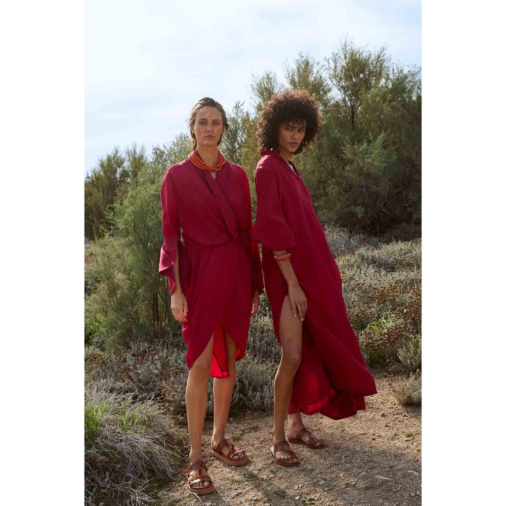 Robe Anae Soie - Ardoise