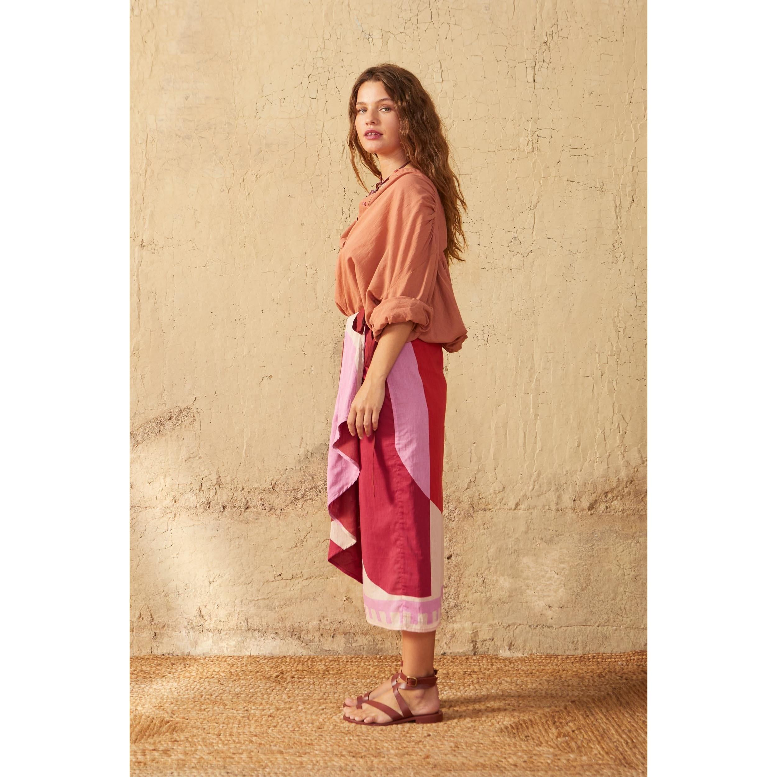Jupe Leon Imprime Graphico - Pink