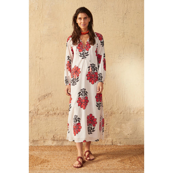 Robe Gregoria Imprime Indian Flowers - Blue
