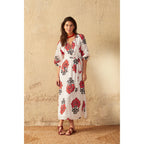 Robe Gregoria Imprime Indian Flowers - Blue
