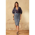Top Divya Dos Nu Imprime Palladio - Bleu