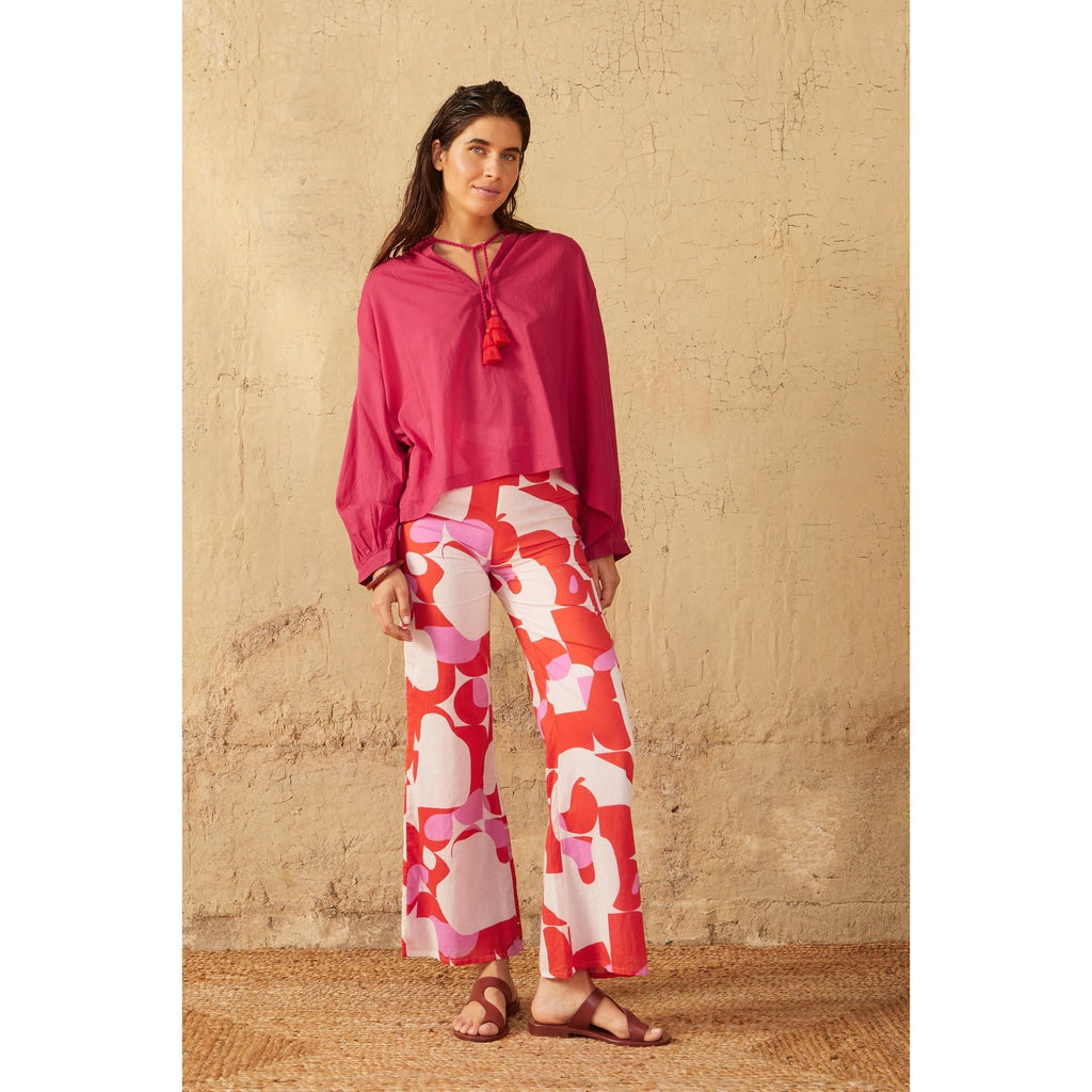Pantalon Erika Imprime Seventies - Pink