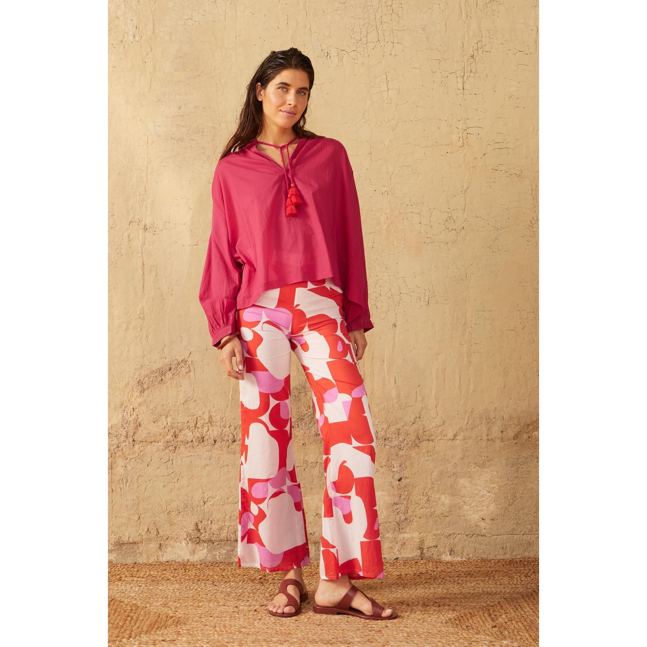 Pantalon Erika Imprime Seventies - Pink