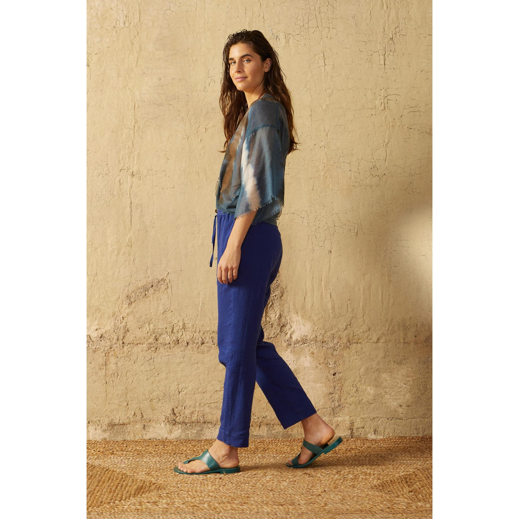Kimono Renata Tie And Dye Etamine De Laine - Blue Print
