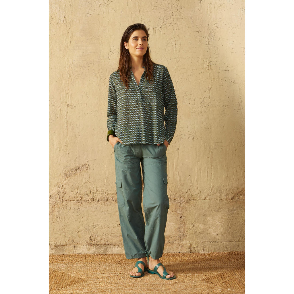 Chemise Quarine Imprime Shibori - Bleu