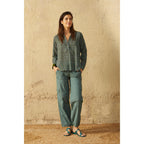 Chemise Quarine Imprime Shibori - Bleu