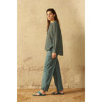 Chemise Quarine Imprime Shibori - Bleu