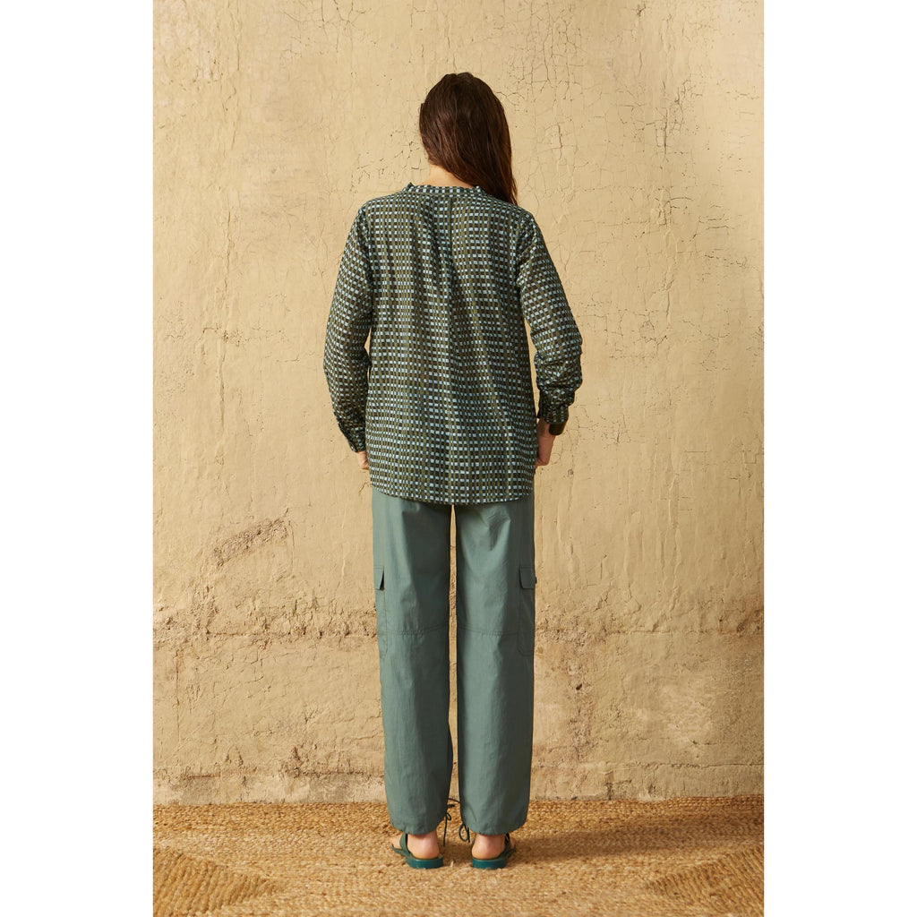 Chemise Quarine Imprime Shibori - Bleu