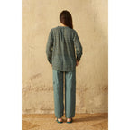 Chemise Quarine Imprime Shibori - Bleu