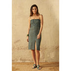 Robe Pila Imprime Shibori - Green