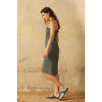 Robe Pila Imprime Shibori - Green