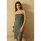 Robe Pila Imprime Shibori - Green